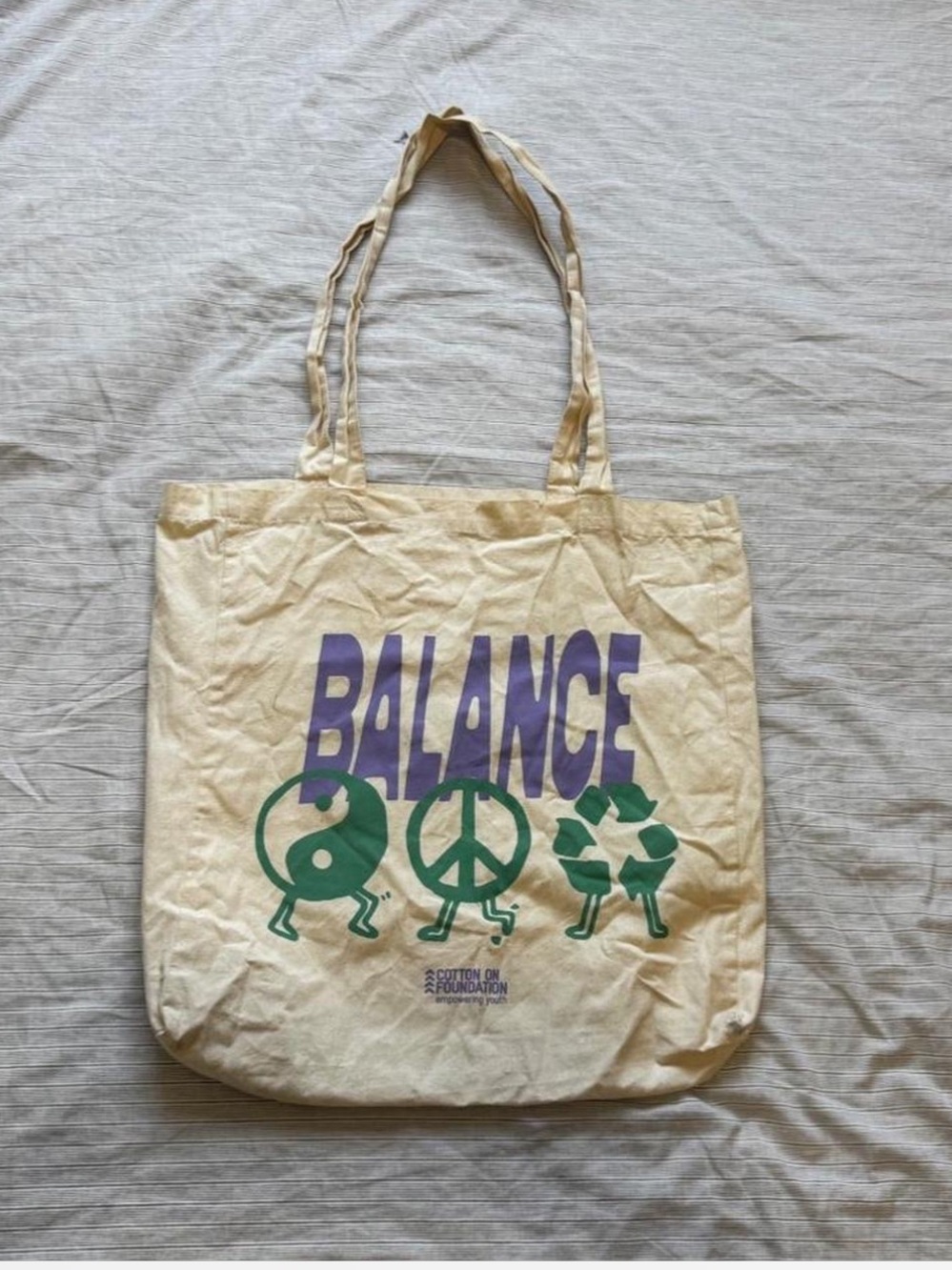 Cotton On Cream Sustainability Tote